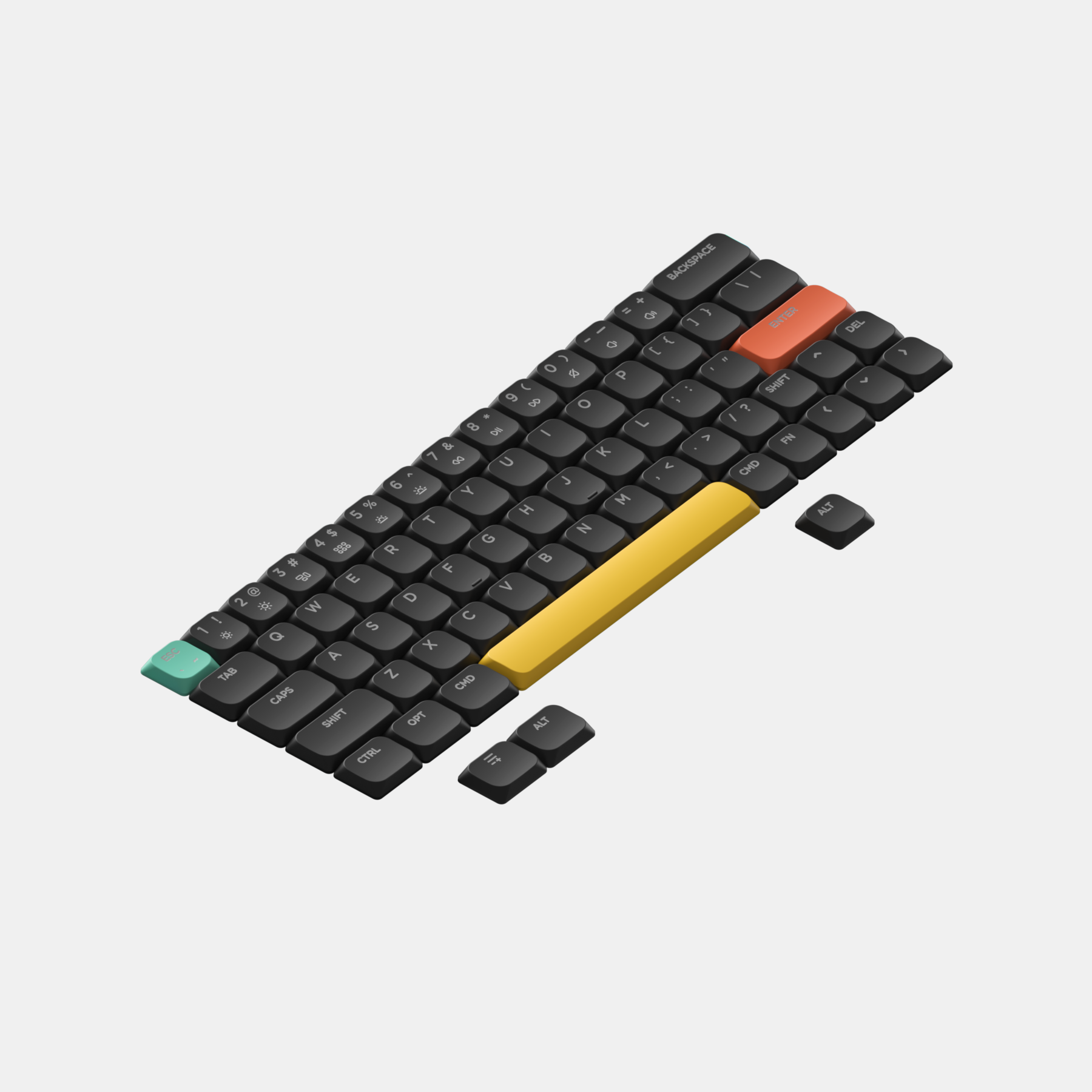 NuPhy nSA Profile Black Transparent Keycap Low Profile Suitable for Air Series: black