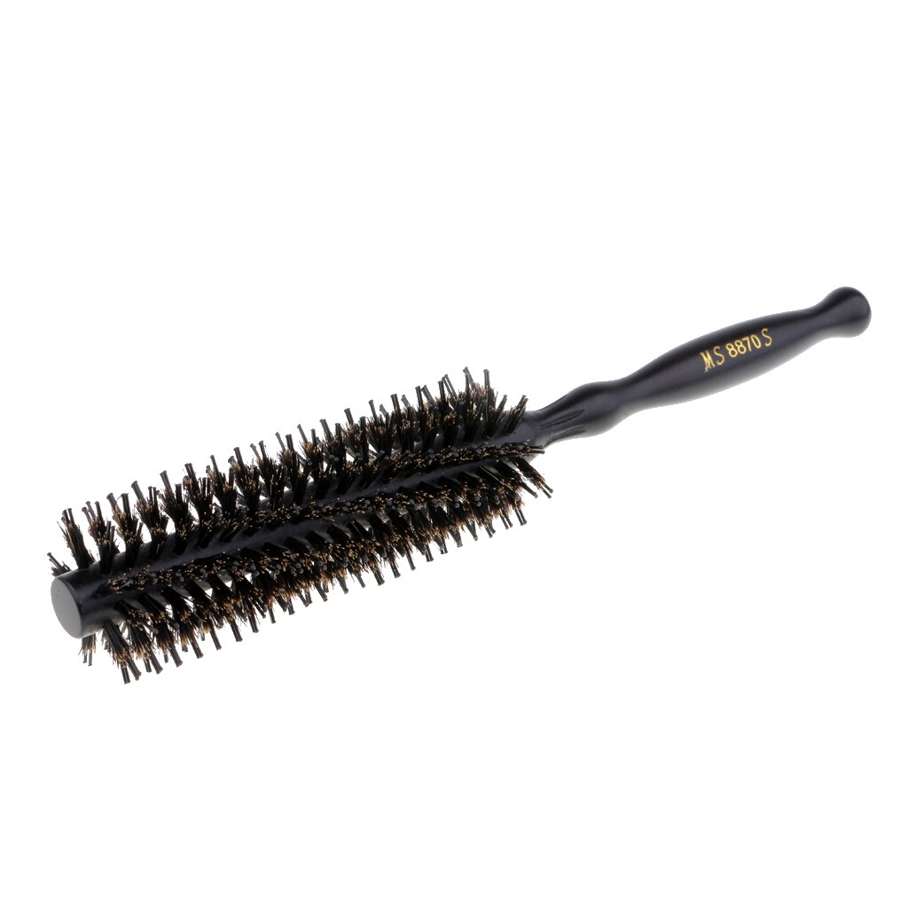 Cepillo de pelo redondo con cerdas desenredantes, cepillo con mango de madera para todo tipo de cabello, largo, corto, fino y grueso
