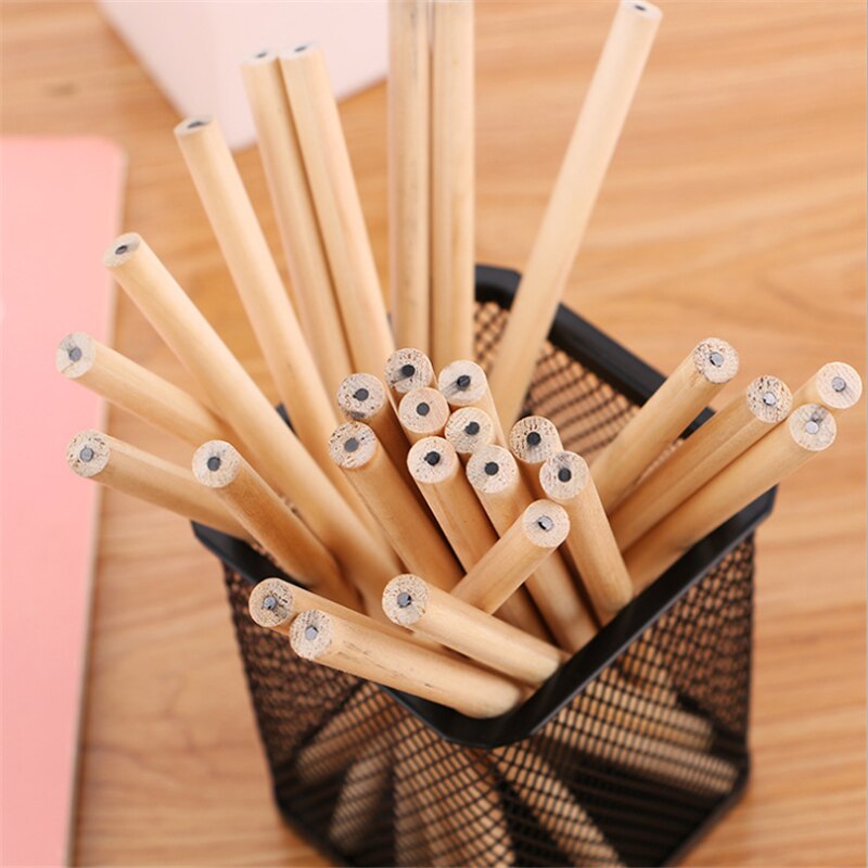 3pcs/lot Natural Wood Pencil HB Blank Hexagonal Circular Round triangle Non-toxic Standard Pencil Office School Supplies