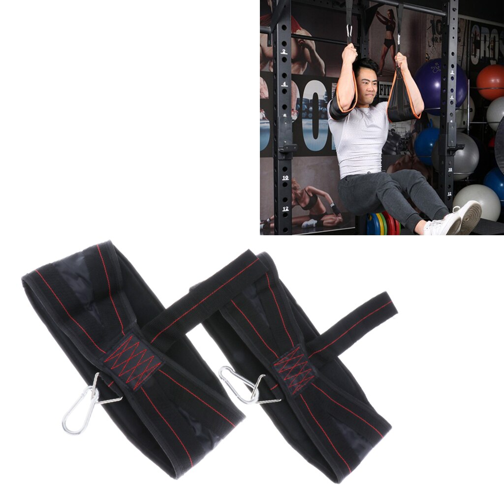 2 Pack Gym Hanging Ab Straps Fitness Abdominal Straps - Comfort & Durable