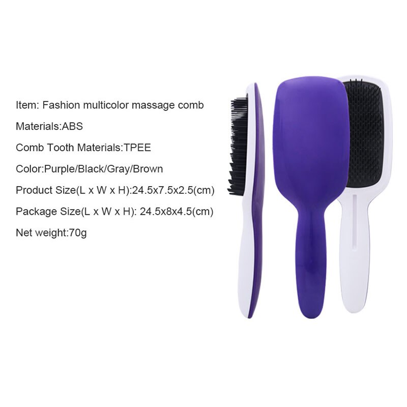 1-5 unids/lote peines del salón para el cabello cepillo de bucle húmedo suave peine de mensaje de Spa para todos los tipos de cabello