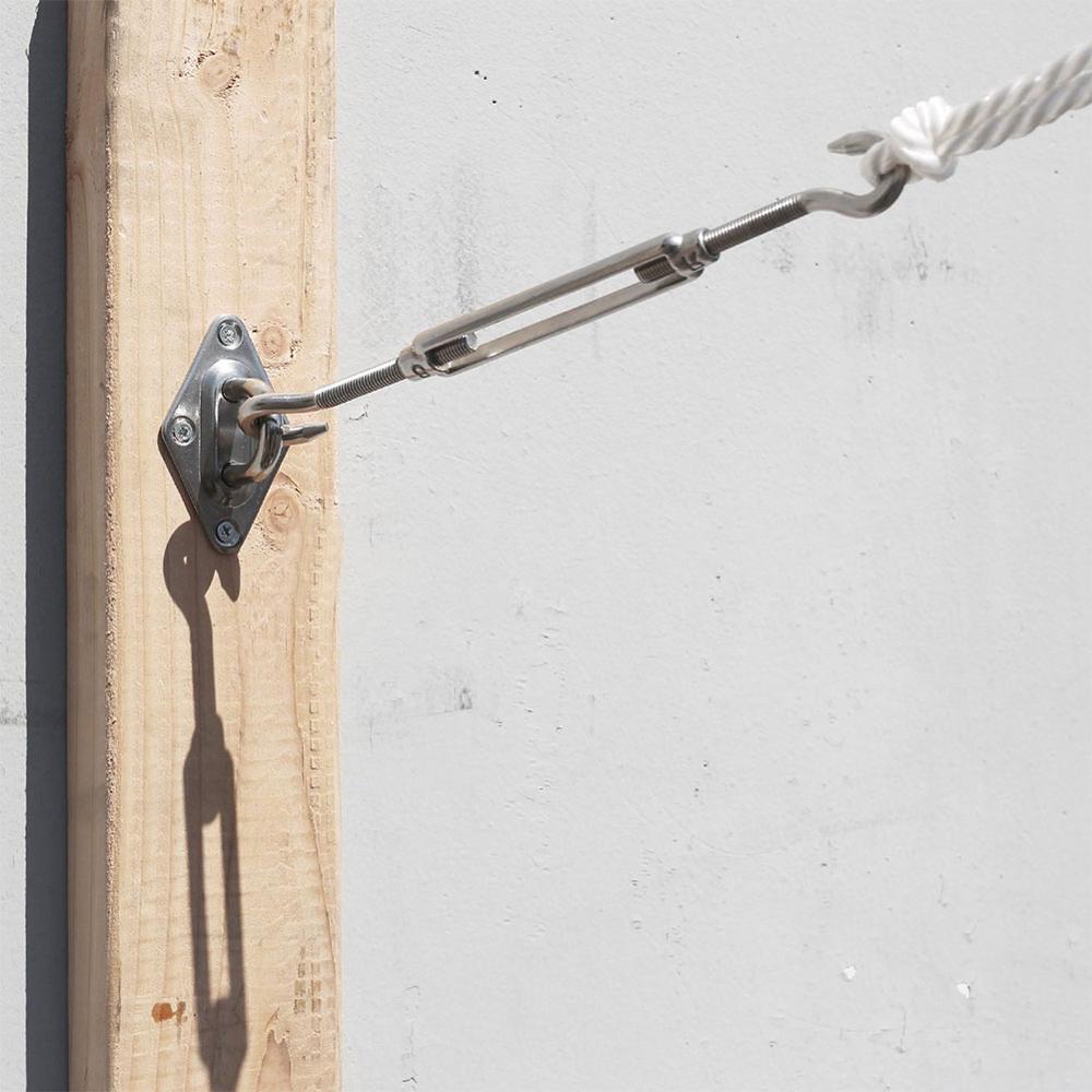 Stainless Steel Awning Fixing Accessories Diamond Door Buckle Spring Four Corner Shade Sail Accessories Spring buckle