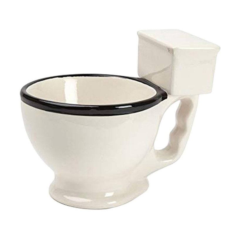 Toilet Mug, Funny 280ml Ceramic Coffee Tea Cup Mug in the Shape of a Toilet – Perfect for Home or Office, Great Mug