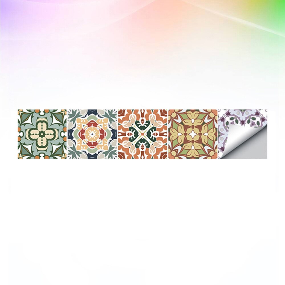 Waterproof Wallpaper Border Sticker Simulation Tiles Waist Line Wall Sticker Waterproof Self Adhesive Border Decal for Bathroom: As Shown 3