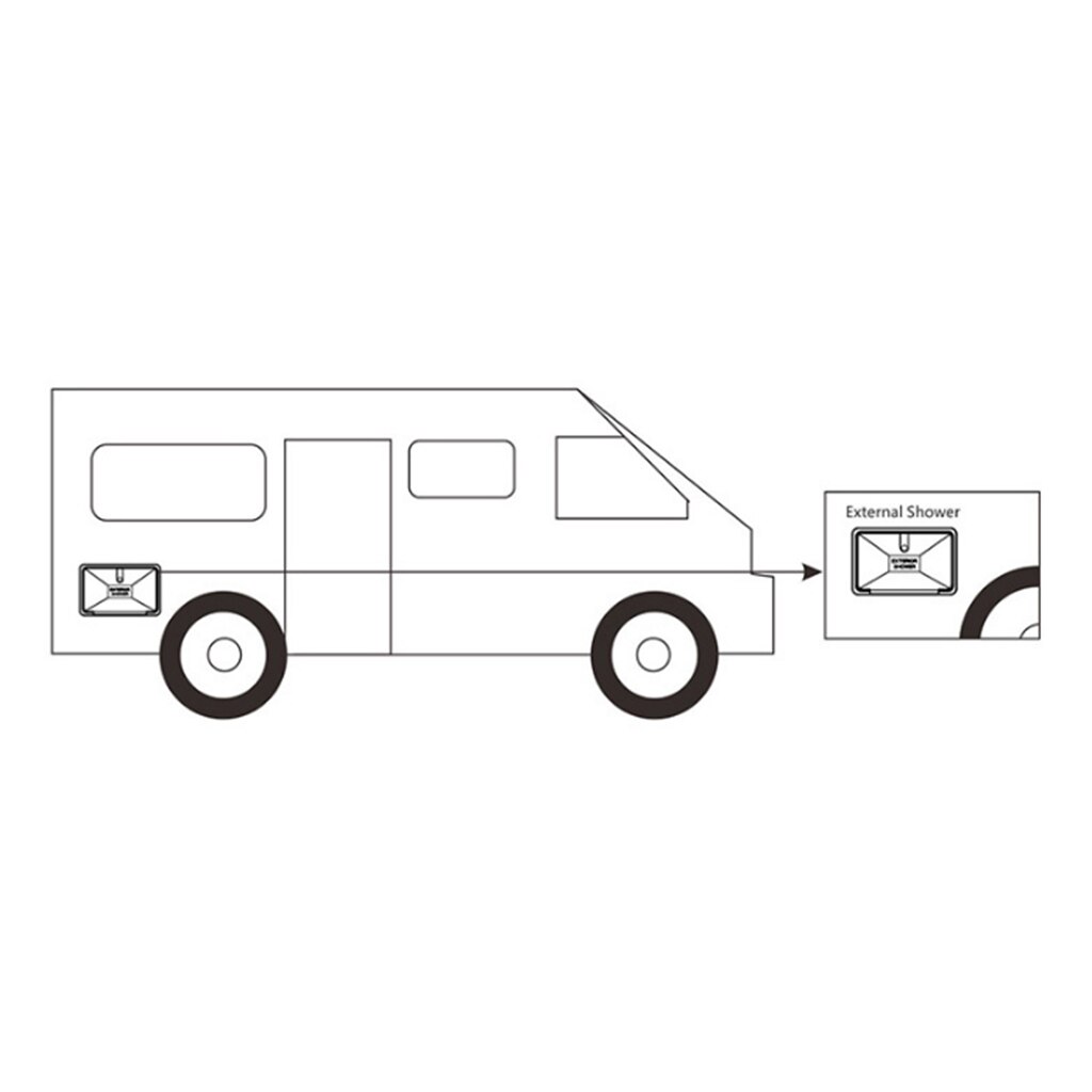 Outdoor Exterior Shower Box Set for RV / Camper / Trailer / Motorhome