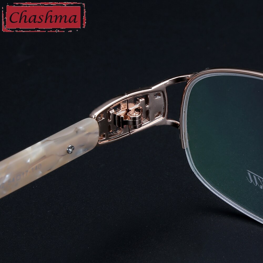 Chashma-Gafas ópticas con montura de titanio puro para mujer, Lentes ópticas de , montura de , Gafas ligeras con diamantes de imitación