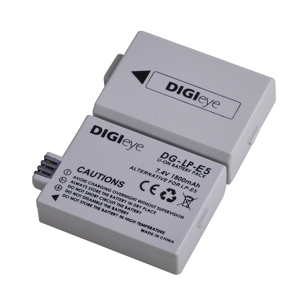 1800mAh LP-E5 LPE5 Battery for Canon EOS Rebel XS Rebel T1i Rebel XSi 1000D 500D 450D Kiss X3 Kiss X2 Kiss F Camera