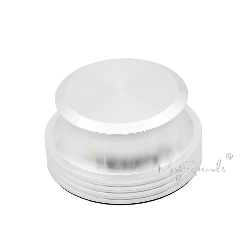 Record Turntables Weight Stabilizer LP Vinyl Black Clamp / Deluxe Packing: Silver