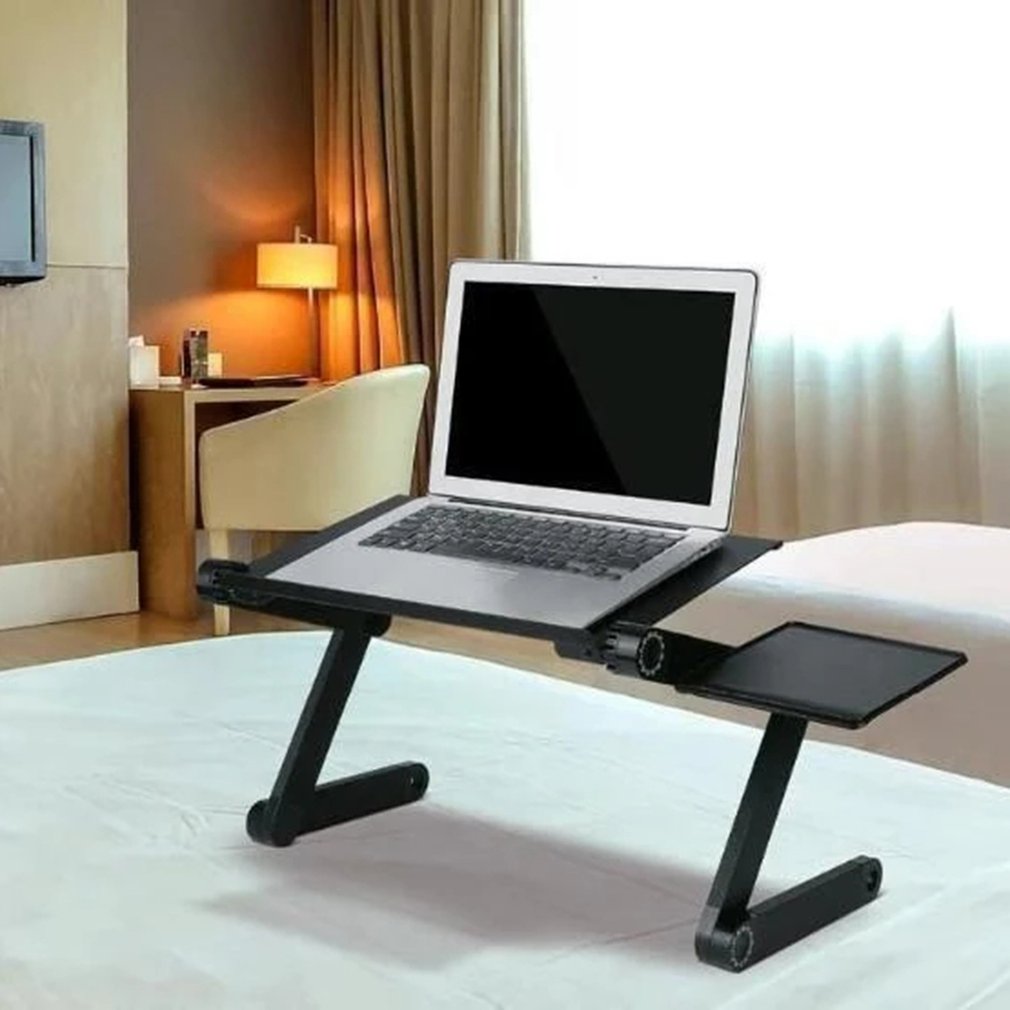 Soporte de mesa para ordenador portátil con ergonómico plegable ajustable soporte de escritorio para portátil Ultrabook, Netbook o Tablet con alfombrilla para ratón