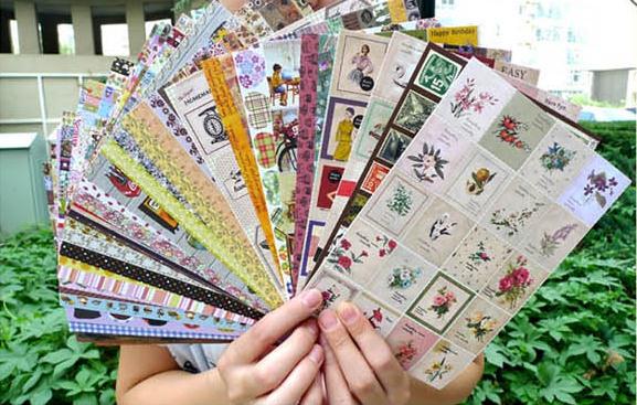 8800 Stks Vintage Stickers 24 Stuks DIY Fotolijst Decoratie Stickers Multipurpose Foto Paster Set Voor Fotoalbum: Default Title