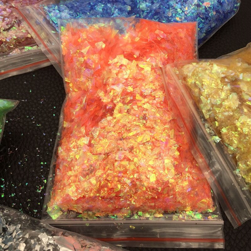 20 g / partia nieregularny papier powłoki cekiny żywica epoksydowa Craft materiały wypełniające kolorowe błyskotki brokat do majsterkowania rzemiosło żywiczne