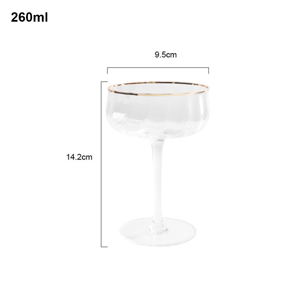 2PCS/Set Tulip Shape Lead-Free Crystal Glass Goblet Rib 150-400ml Red Wine Cocktail Whiskey Champagne Glass Wine cup: C