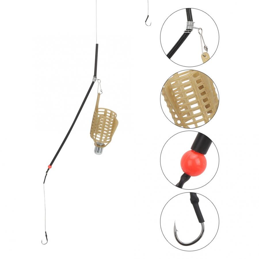 4 Uds. Jaula para cebo de pesca lanzador ligero, alimentador de peces, señuelo, trampa Baket incorporada, peso de pesca, herramientas de pesca 20g 30g 40g 50g