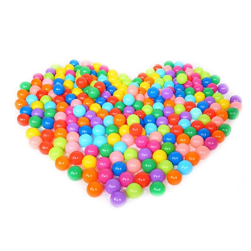 100 stuks kleurrijke ballen van zacht plastic in de vorm van een oceaanbal, grappig speelgoed voor baby's en kinderen in de vorm van een zwemput.
