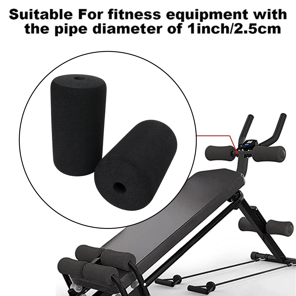 2 PCS Foot Foam Pads Black Foam Rollers Replacement For Leg Extension For Weight Bench Home Bench And Gym Workout Machines