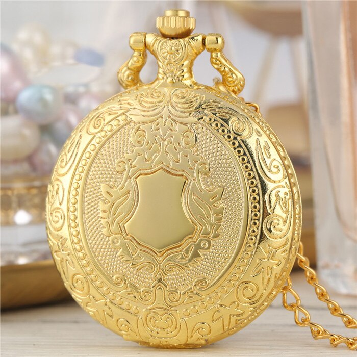 Exquisite Retro Hanger Zakhorloge Met Zilveren Ketting Ketting Gratis: gold necklace chain