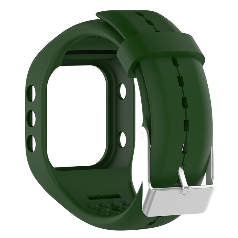 Correa de silicona blanda de repuesto de , funda protectora para pulsera Polar A300 Tracker watch: Army green