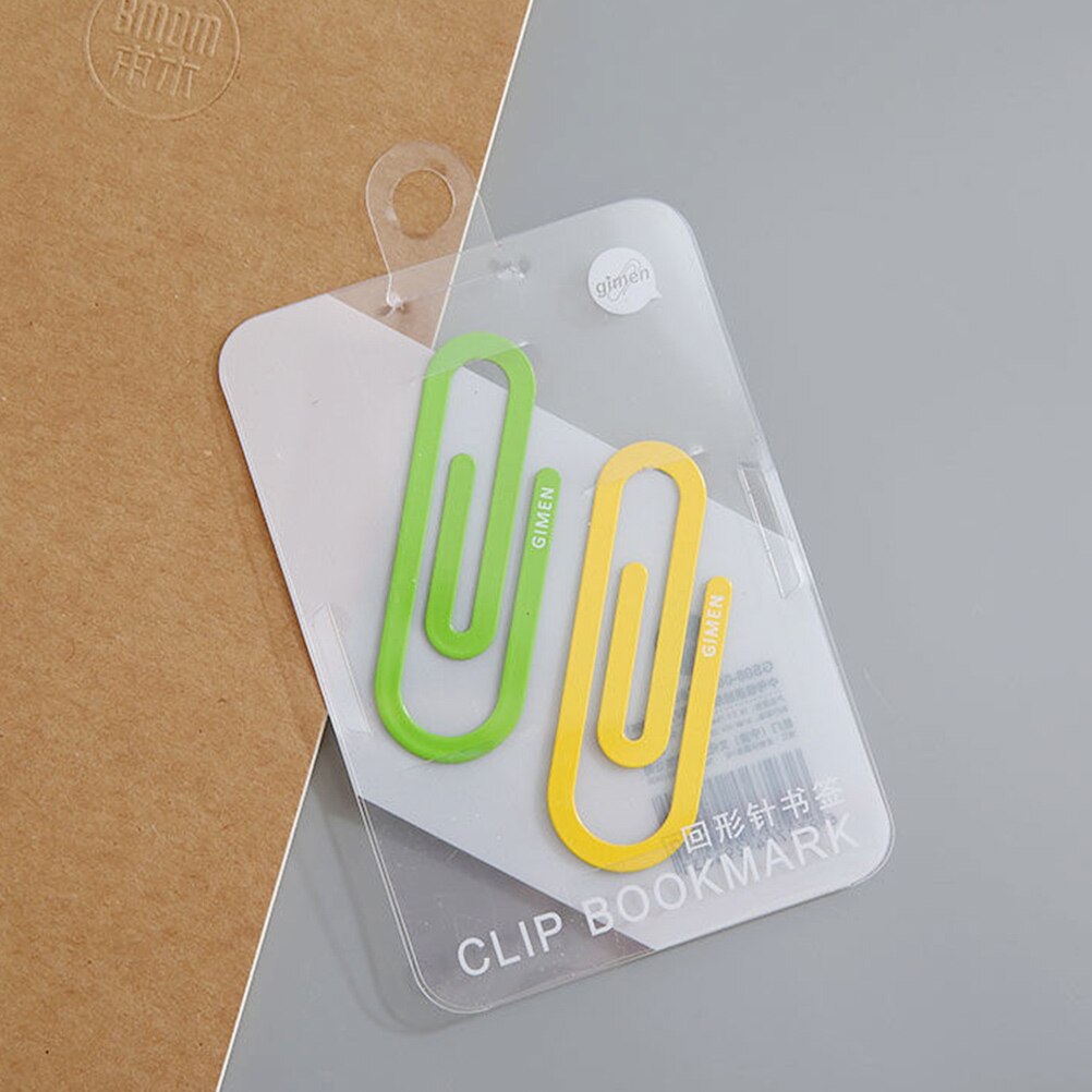 4Pcs Students Paper Clips Mini Paper Clamps Book Marking Paperclips File Paper Clips