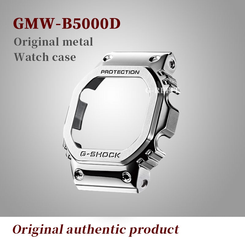 G-Refit GMW-B5000 316L Roestvrij Stalen Horloge Case DW5000 5600 Modellen B5000 Repal Gereedschap Zwart Zilverkleurige Case gmw B5000