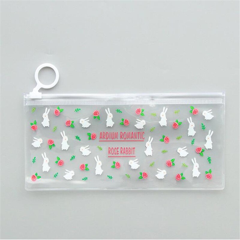 PVC Transparante Potlood Zakken Mysterieuze Kleine Bloemen Dieren Waterdichte Briefpapier Opslag Kantoor Schoolbenodigdheden Etui