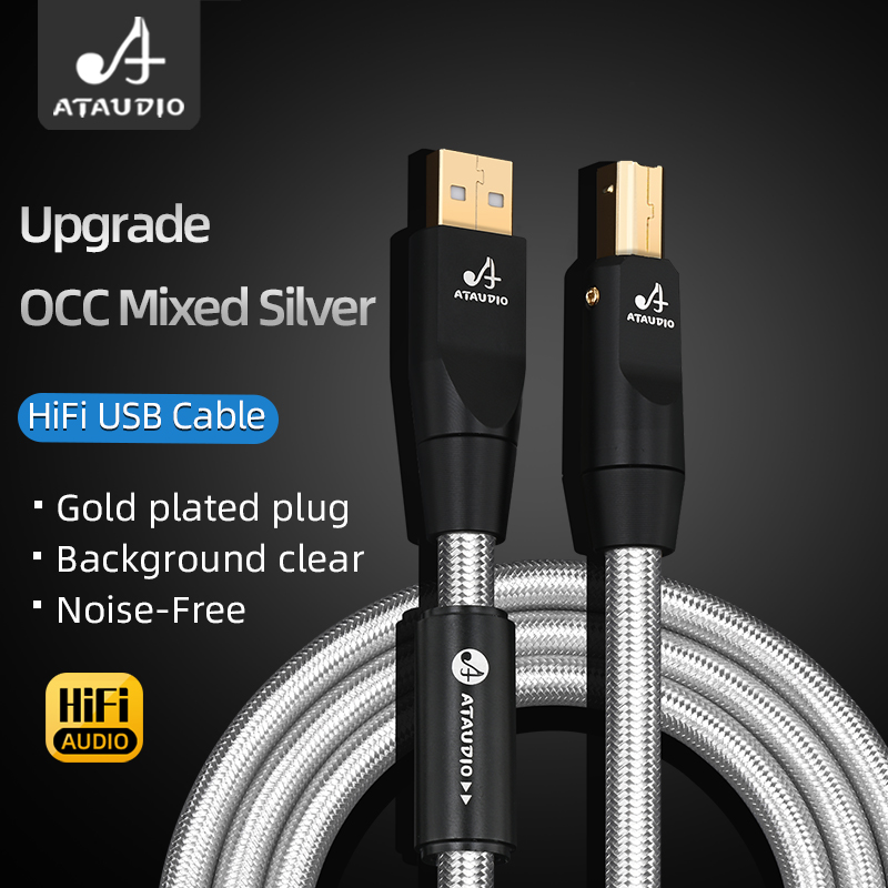 Ataudio hifi usb-kabel dac ab cb cc digital ab lyd a til b high-end type a til type b hifi usb otg type c-kabel