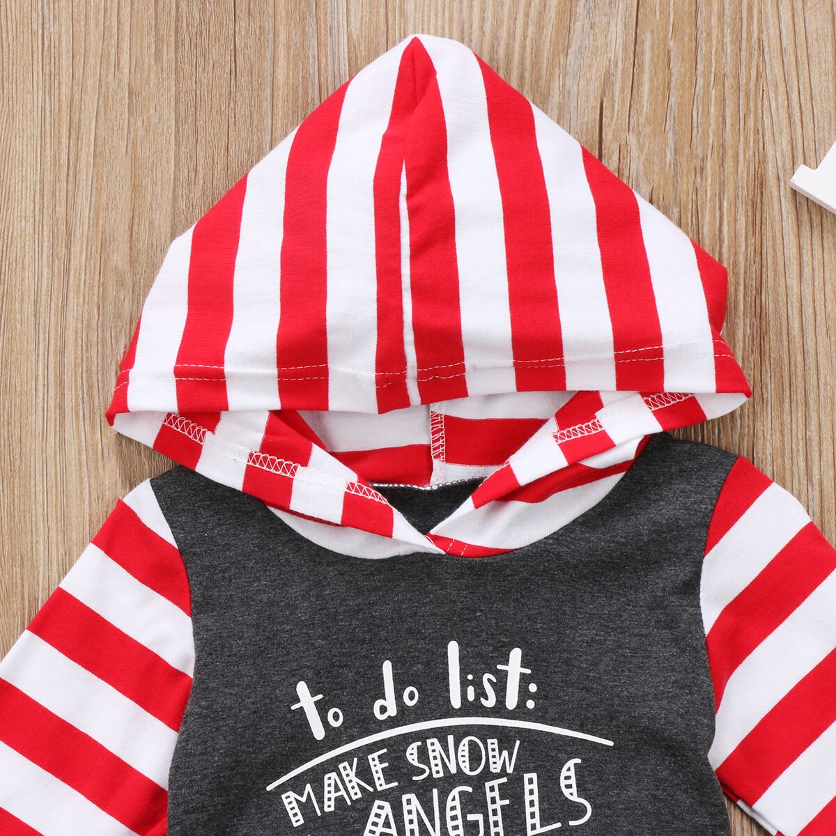 Striped Baby Girls Boys Romper Outfits Clothes Long Sleeve Cotton Hoodies