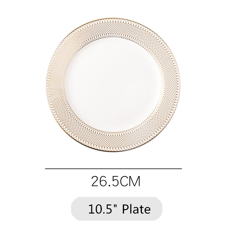 Western Steak Plate Dishes for restaurant scratch-resistant pendulum Fruit plate Square Plate Ceramic Dinner Plate Ceramic Plate: A 10.5 inch