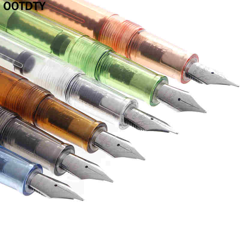 JINHAO 992 stylo plume Transparent 0.5mm fournitures de papeterie outils d'écriture directe: all colors 6pcs