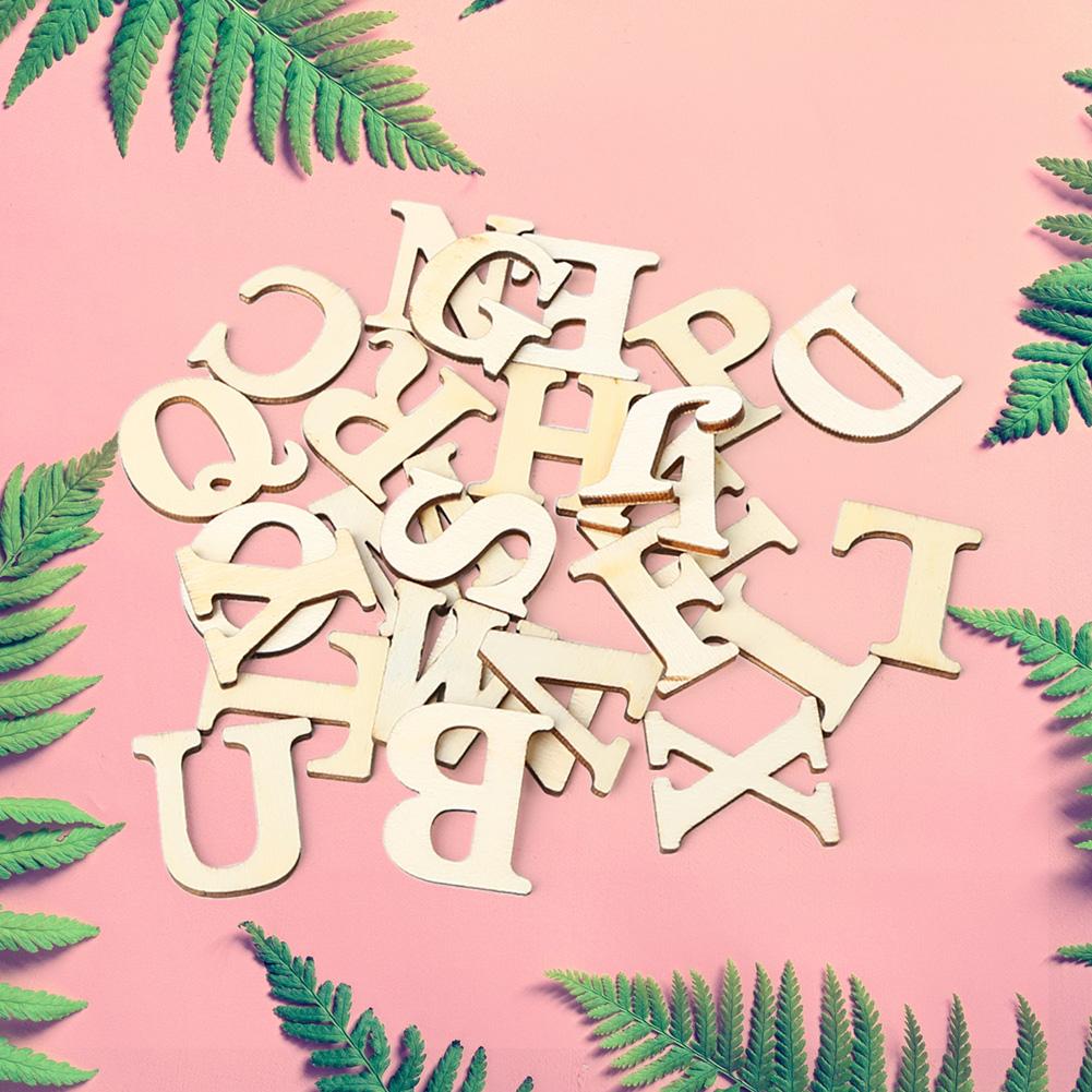26 English Alphabet Letters Wood Number Wooden Household Arts Crafts Letter Digital Display Arts Crafts Letter Display