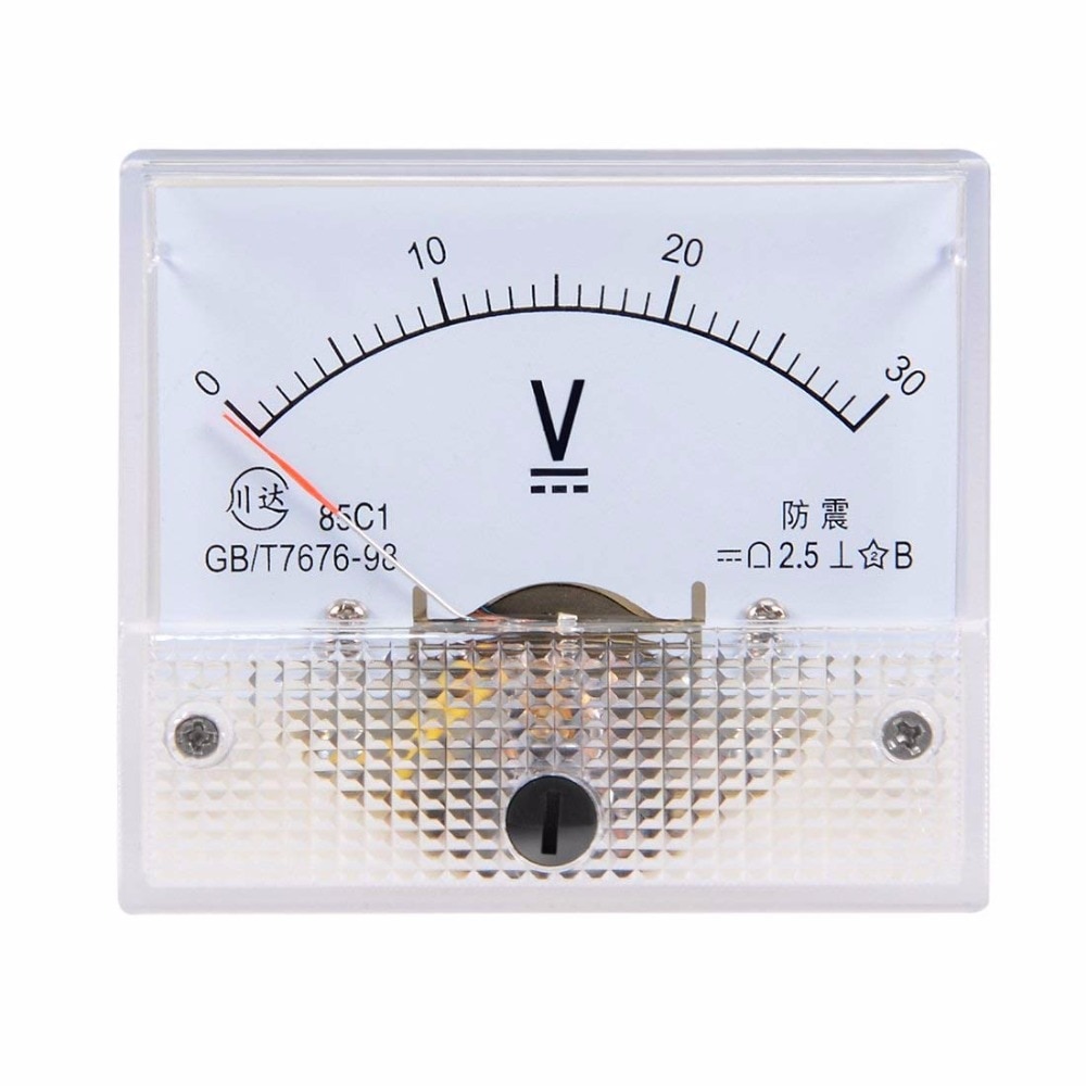 Pointer DC Voltmeter 85C1 DC 0-15V 20V 30V 50V 100V 5V 10V Mechanics Analog Volt Panel Meter Gauge
