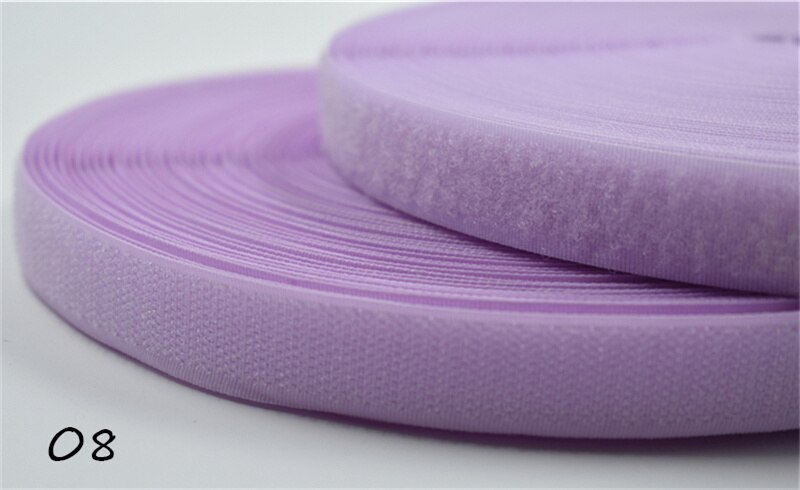 2cm 24m par krog og løkke selvklæbende tape velcro fleksible wrap sko tøj tape nylon sy på trykknapper: 08 24m par