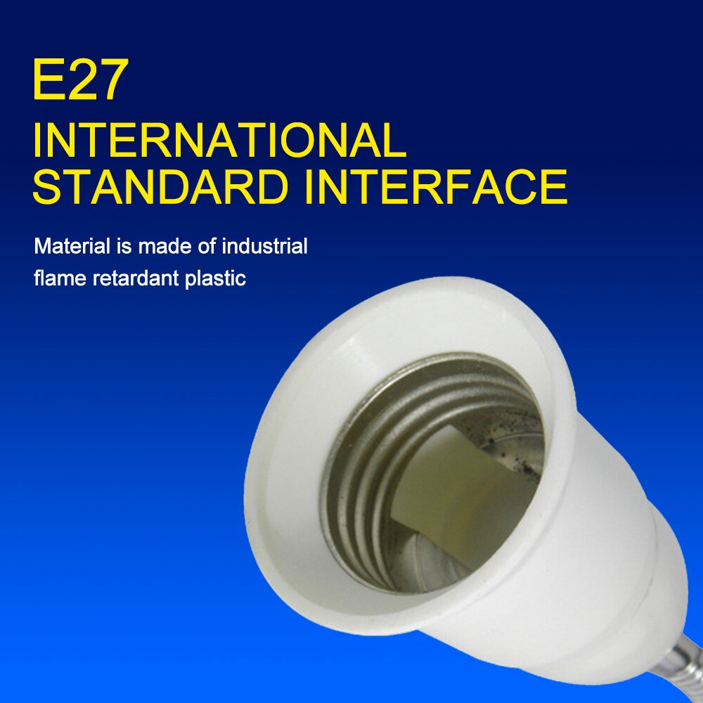 Flexibel  e27 lampa lampa sockeladapter förlänga förlängningsomvandlare väggbashållare skruvuttag jacka eu us plug adapter