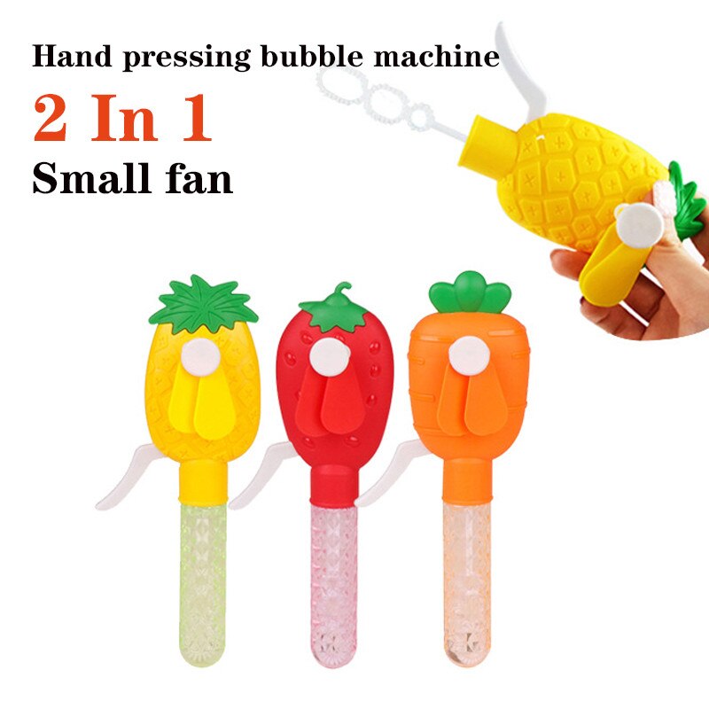proprietà Divertente Bolla Magica Ventilatore Macchina pressione della Mano Creatore di Bolla Pistola con il mini Ventilatore per Bambini tutto'aperto Giocattoli Forniture di Nozze