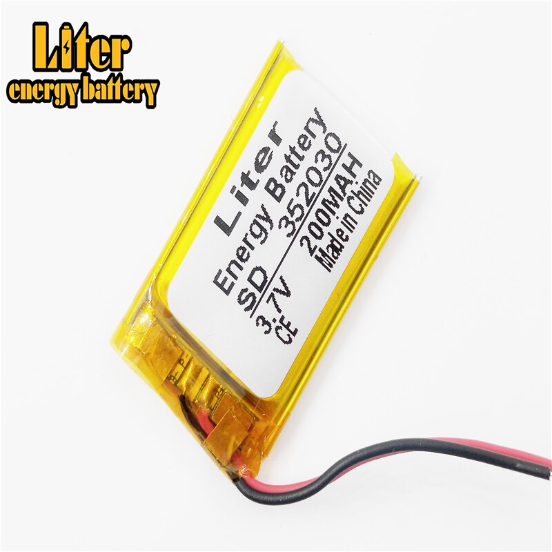 Bluetooth headset battery 3.7V lithium polymer battery 352030 200mAh MP3 MP4 MP5 polymer battery