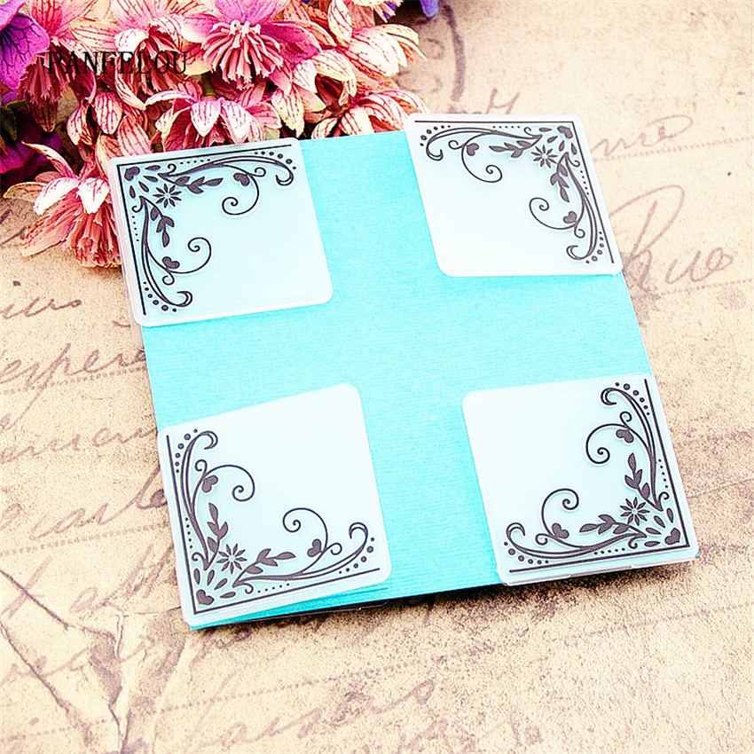 PANFELOU Vines edge Embossing folders Plastic For Scrapbooking DIY Template Fondant Cake Photo Album Card Making