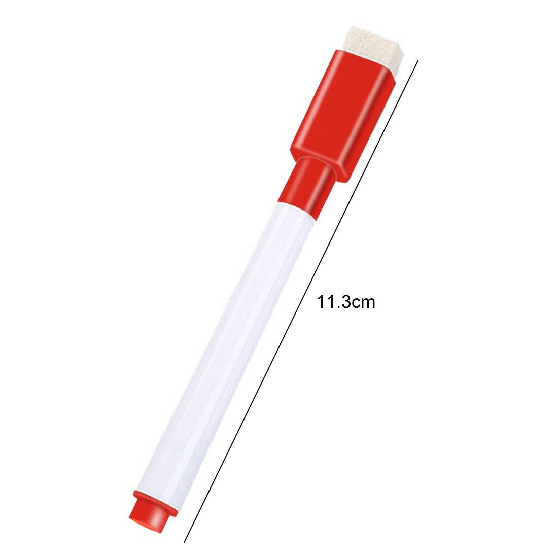 Fangnymph 5 stuks whiteboardstift op waterbasis met penseel voor schoolbenodigdheden en kantoorbenodigdheden: Rood