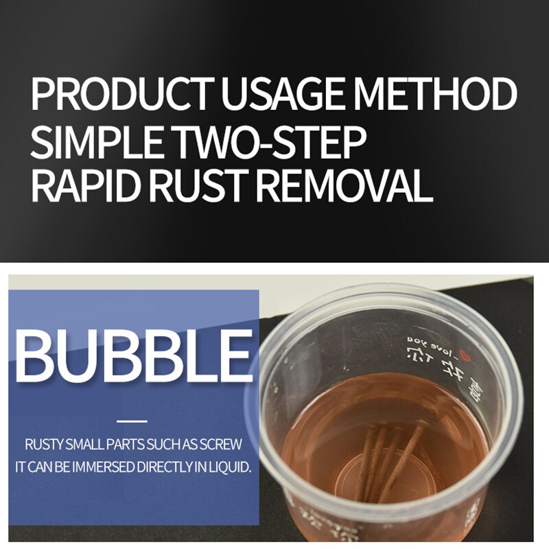 Universal Rust Removal Spray 80ml Rinse-free Safely Removes Rust WXV