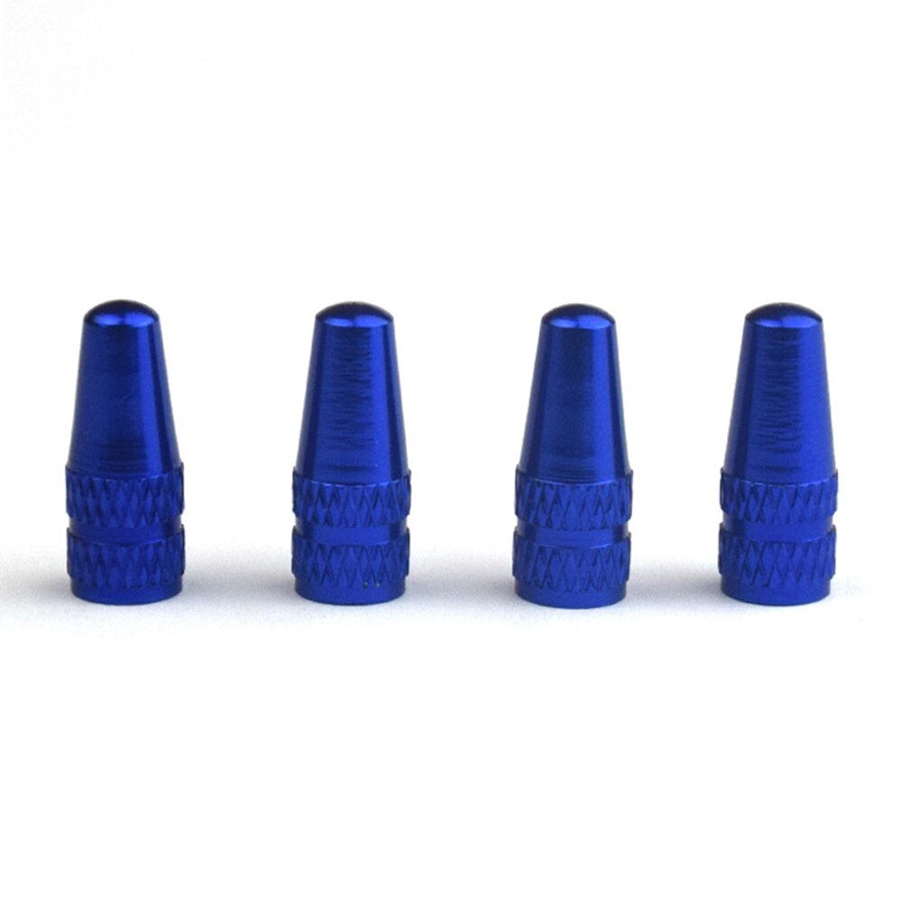 4Pcs Aluminum Alloy Road MTB Bike Tube Tyre Bicycle Tire Wheel Valve Cap Presta Schrader Valve Caps 10 Colors Outdoor Cycling: blue