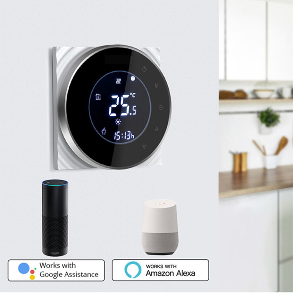 Wifi Lcd Display Smart Thermostat Wifi Six-Cycle Programmable Smart Thermostat Tuya Home Voice Control Temperature With Alexa