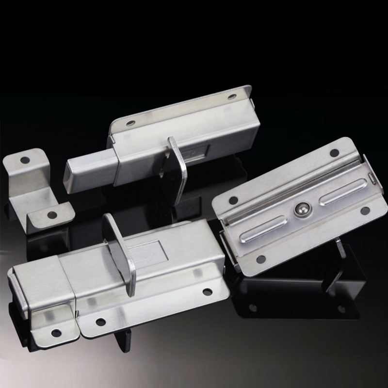 1Pcs 2/3/4 Inch Stainless steel Spring Bolt Safe Door/Window/Drawer/TOILET/Bolts Manual Automatic Security Bolt Barrel Pull Bolt