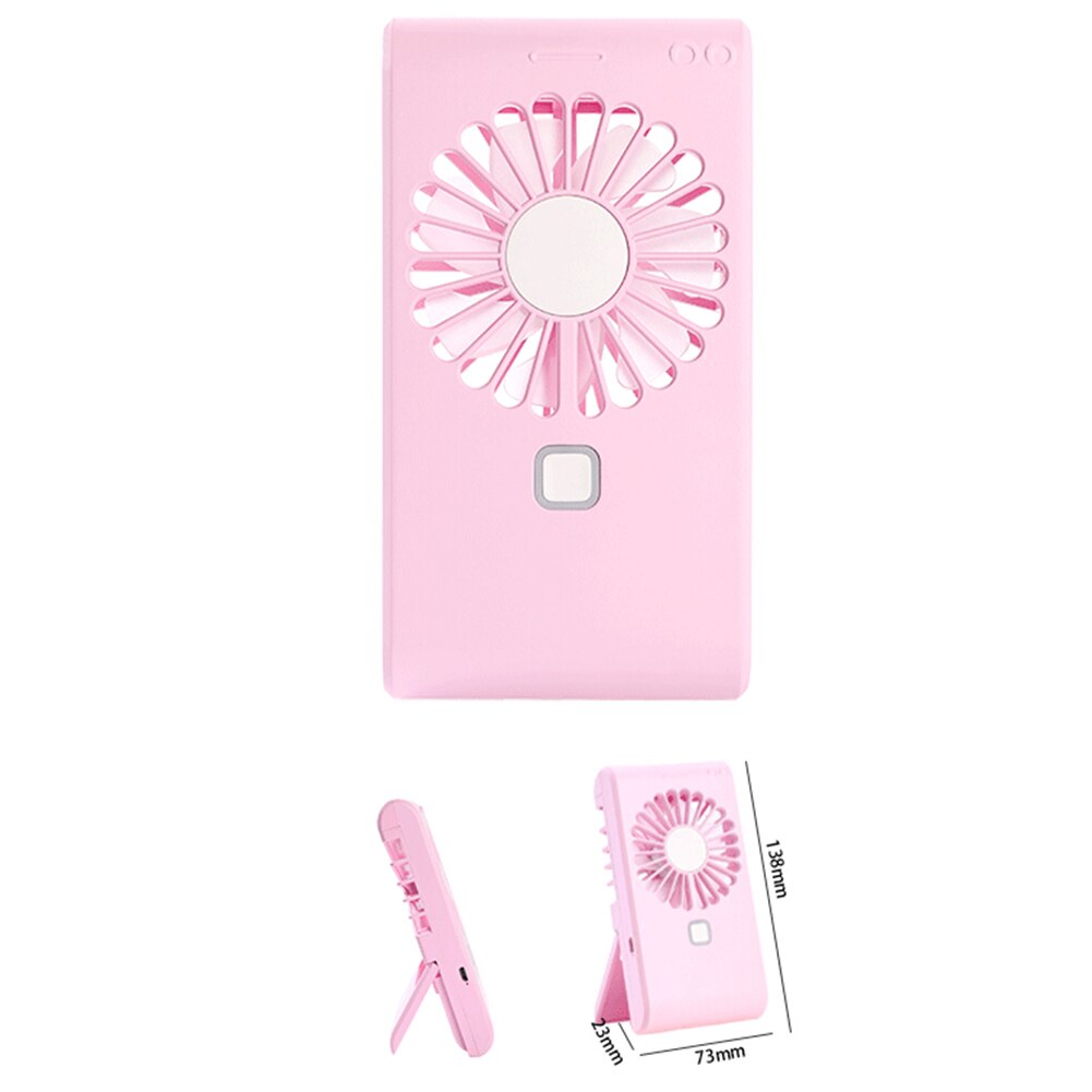 Mini Telefoon Vorm Draagbare Usb Opladen Koelventilator Met Standaard Make-Up Spiegel Lichtgewicht En Draagbare Canbe Gebruikt Op Vele Gelegenheid