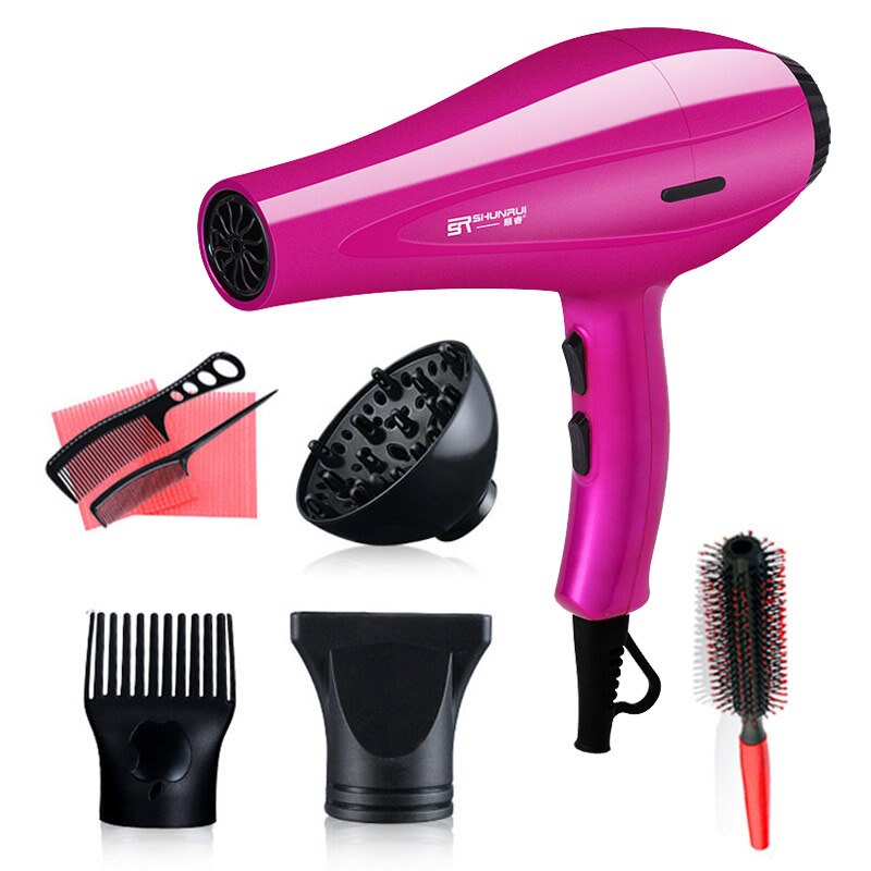 Blue Light Anion Blow Dryer 4000W Power /Cold Wind Hair Dryer Salon Hair Styling 2 Speed 3 Heat Settings F35