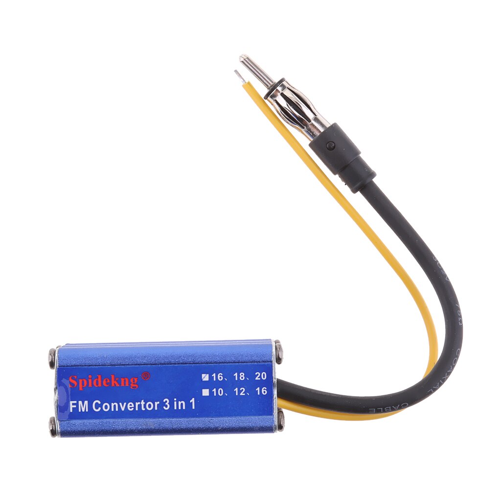 Aluminum Car 16MHz MP3 FM Radio Convertor Transmitter DC 12V