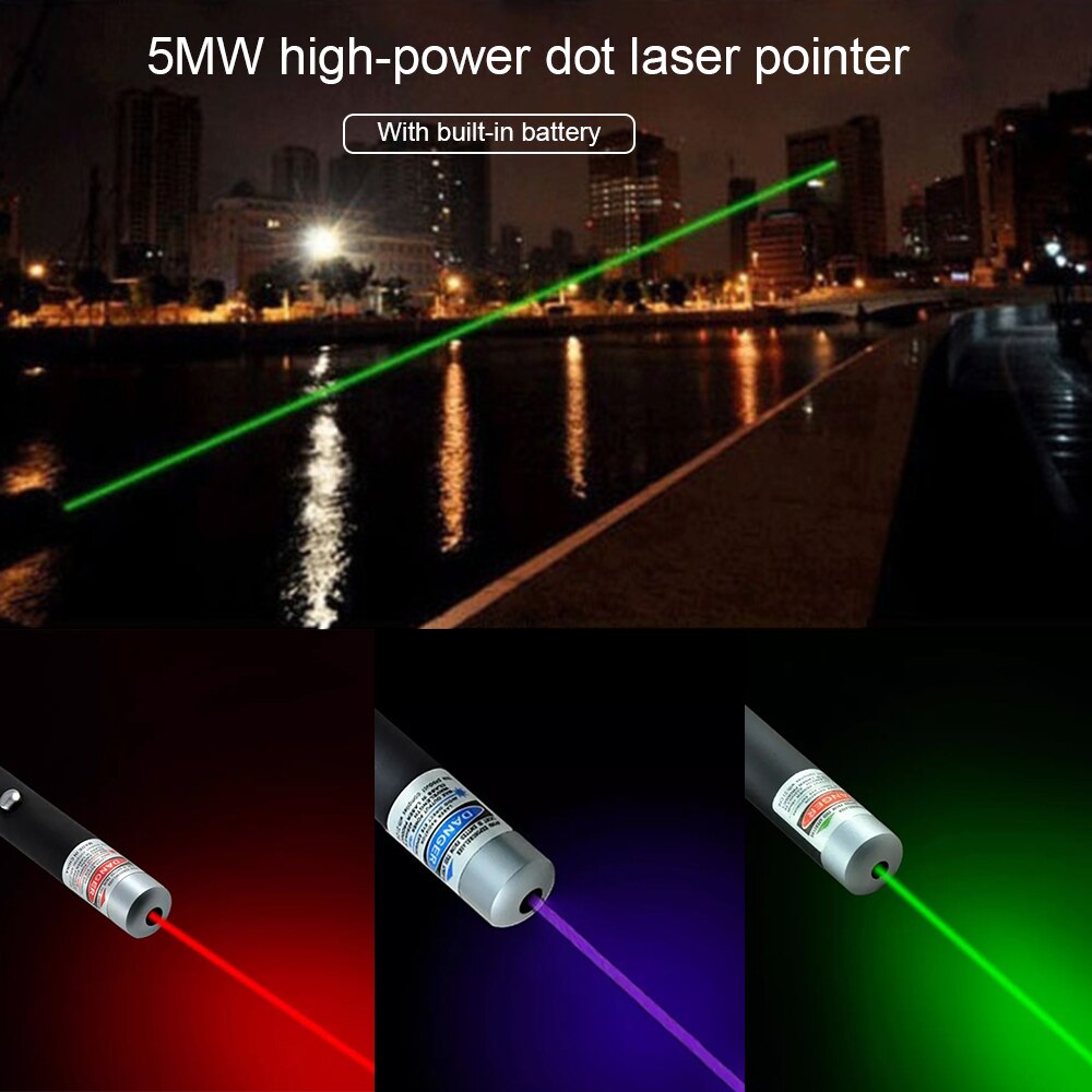 5mw poderoso ponteiro laser lottomr caneta luz lápis verde/vermelho roxo dot caça óptica 405/530/650nm baterias embutidas