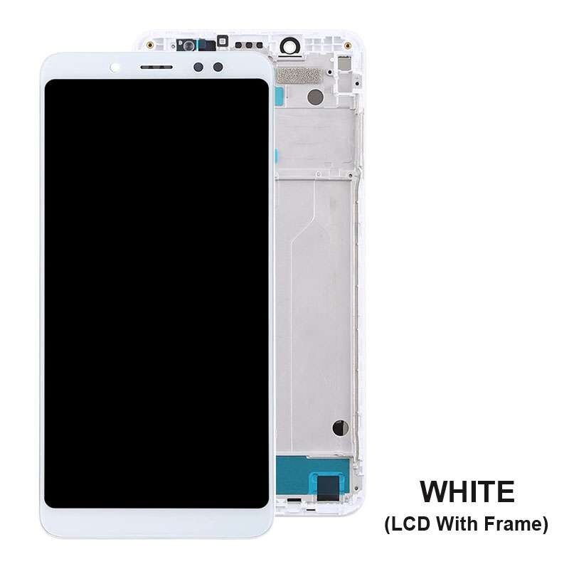 Originele Xiaomi Redmi Note 5 Redmi Note 5 Pro Lcd-scherm 5.99 "Touchscreen Digitizer Met Frame: White with Frame