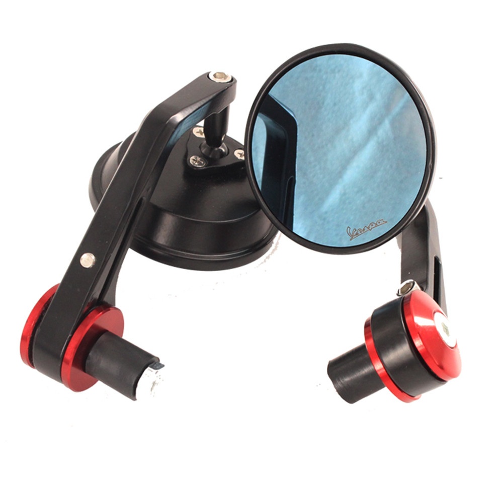 Motorfiets Achteruitkijkspiegel Scooter Handvat Bar End Side Achteruitkijkspiegels Voor Vespa Lt Lx Gt Gts Gtv 60 125 150 200 250 300 300ie: red