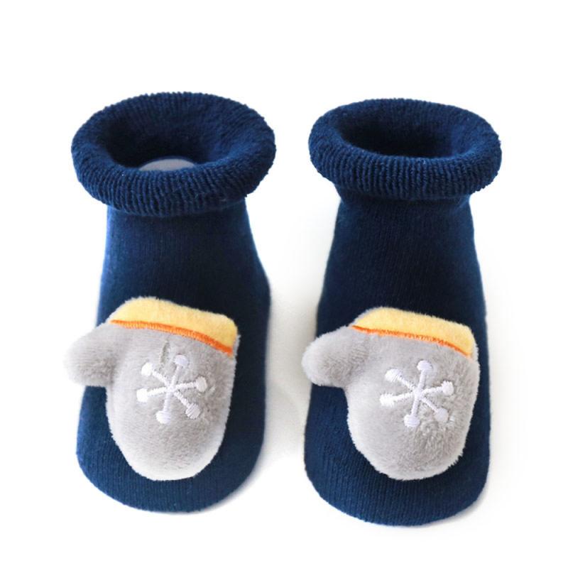 Katoen Floor Sokken Siliconen Antislip Warme Herfst En Winter Baby Baby Jongens Meisjes Voor Kinderen Badstof Kerst accessoires: 03 / S