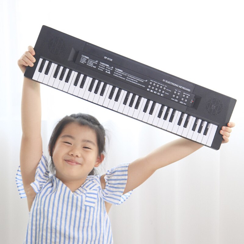 54 Key Piano Keyboard Portable Mini Kids Electric Music Keyboard with Dual Power Supply and Mini Microphone for Beginner