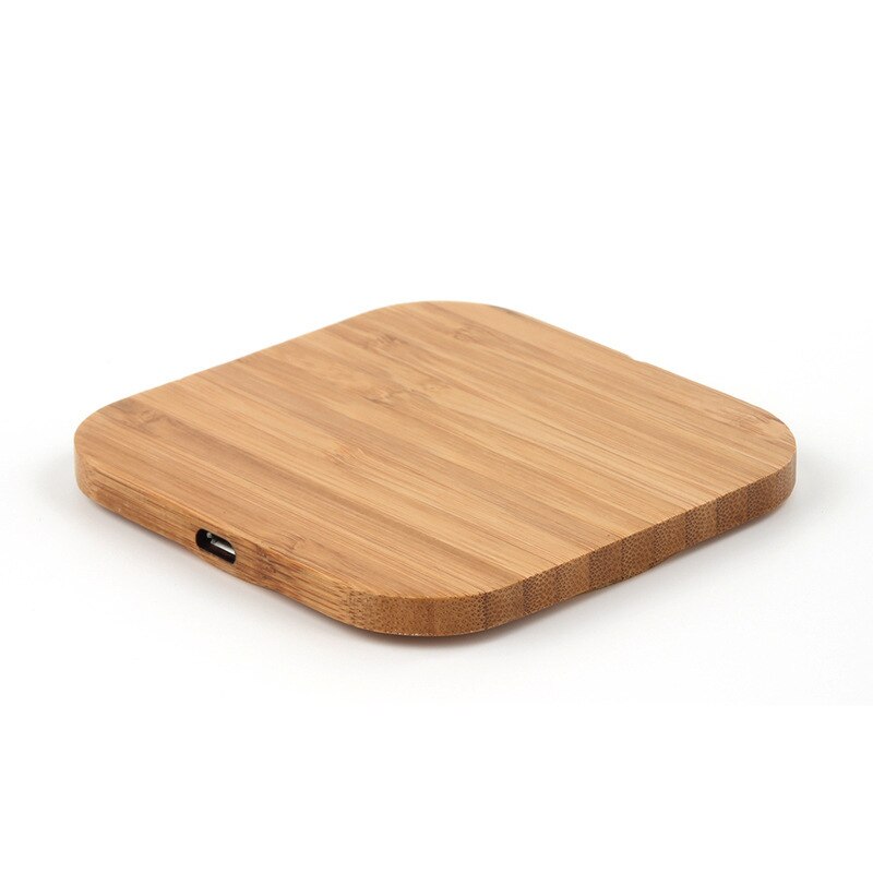 Draagbare Qi Draadloze Oplader Slim Hout Opladen Pad Voor Apple Iphone 8 Plus X Draadloze Telefoon Oplader Voor Samsung S6 s7 S9 S8: green