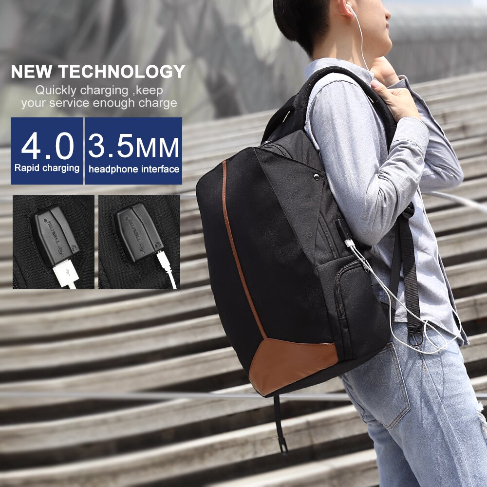 Tigernu-Mochila antirrobo TSA Lcok para hombre y mujer, morral escolar sin llave para ordenador portátil de 15,6 pulgadas, Notebook